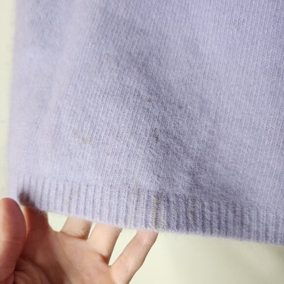 Cache Womens Large Lilac Purple Angora Blend Sleeveless Vest Mock Neck - Picture 3 of 6